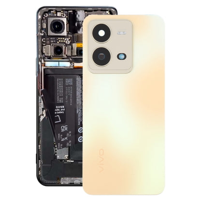 สำหรับ vivo V25 ฝาหลังแบตเตอรี่เดิมพร้อมฝาครอบเลนส์กล้อง, For vivo V25