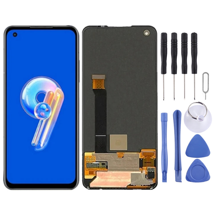 หน้าจอ LCD Super AMOLED สำหรับ Asus Zenfone 9 AI2202-1A006EU AI2202 พร้อมชุดประกอบ Digitizer, For Asus Zenfone 9