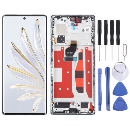 หน้าจอ LCD ดั้งเดิมสำหรับ Honor 70 Digitizer สมัชชาเต็มรูปแบบพร้อมกรอบ, For Honor 70  (Original)
