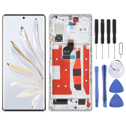 หน้าจอ LCD ดั้งเดิมสำหรับ Honor 70 Digitizer สมัชชาเต็มรูปแบบพร้อมกรอบ, For Honor 70  (Original)