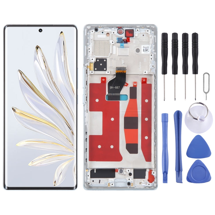 หน้าจอ LCD ดั้งเดิมสำหรับ Honor 70 Digitizer สมัชชาเต็มรูปแบบพร้อมกรอบ, For Honor 70  (Original)