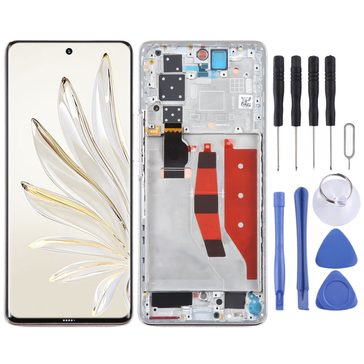 หน้าจอ LCD ดั้งเดิมสำหรับ Honor 70 Pro Digitizer สมัชชาเต็มรูปแบบพร้อมกรอบ, For Honor 70 Pro (Original)