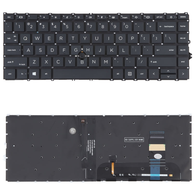 สำหรับ HP Elitebook 840 G7 G8 745 G7 US เวอร์ชันคีย์บอร์ดพร้อมไฟพื้นหลังและตัวชี้, For HP Elitebook 840 G7(US Version)