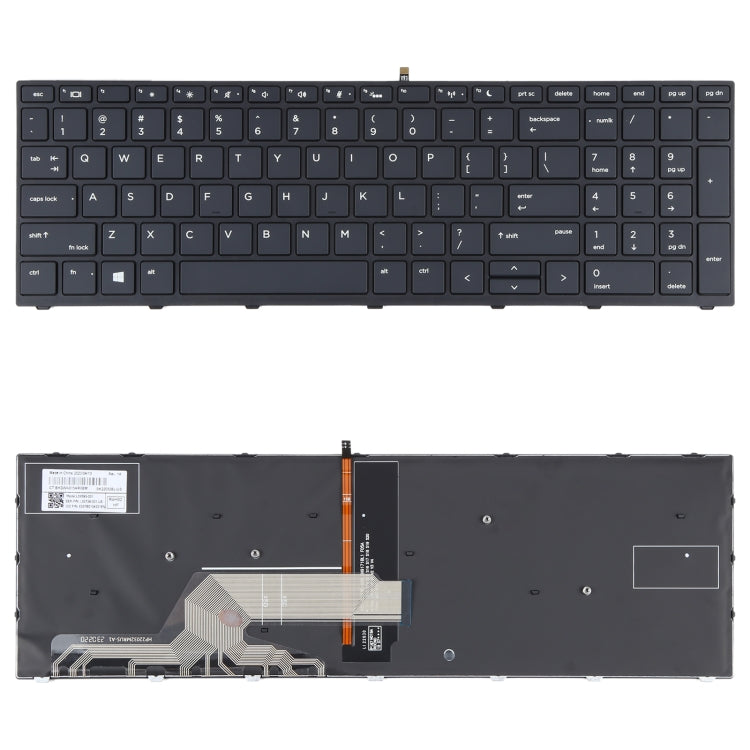 สำหรับ HP Probook 450 G5 455 G5 470 G5 650 G4 650 G5 คีย์บอร์ดเวอร์ชั่น US พร้อมไฟพื้นหลัง, For HP Probook 450 G5