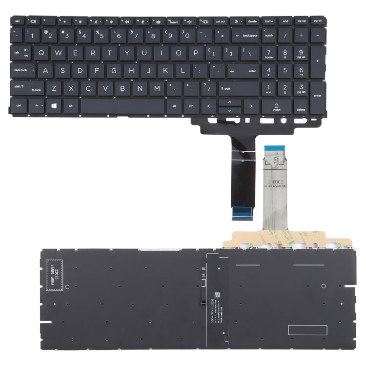 สำหรับ HP ProBook 450 G8 455 G8 455R G8 650 G8 HSN-Q27C HSN-Q31C US เวอร์ชันคีย์บอร์ดพร้อมไฟพื้นหลัง, For HP ProBook 450 G8