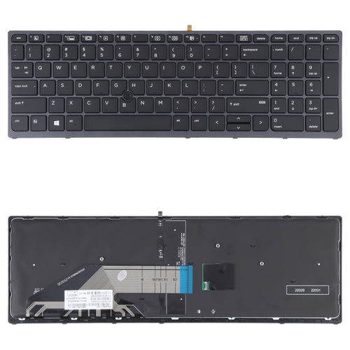สำหรับแป้นพิมพ์รุ่น HP ZBOOK 15 G3 17 G3 US พร้อมไฟพื้นหลังและการชี้, For HP ZBOOK 15 G3