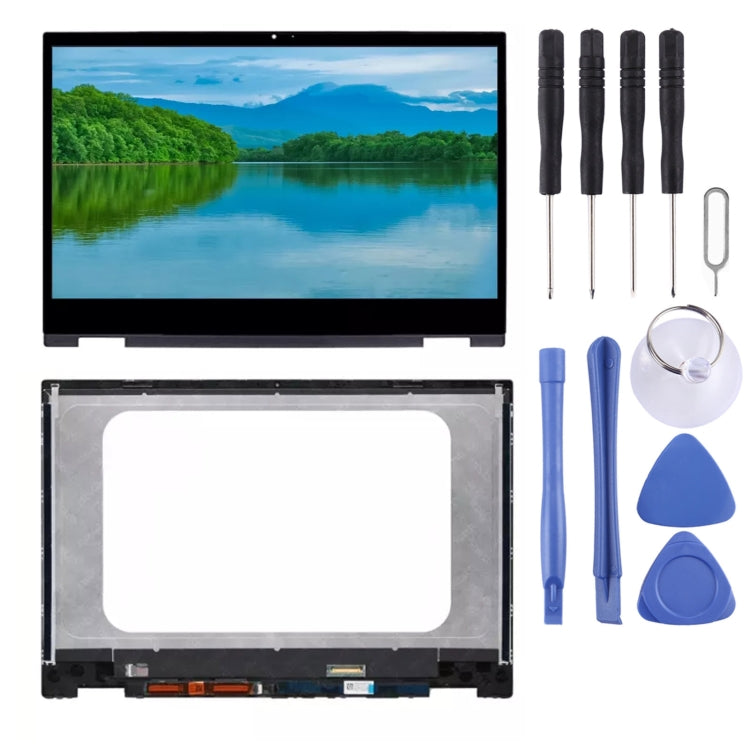 หน้าจอ LCD สำหรับ HP Pavilion X360 14-DW 14M-DW Digitizer Full ASSEMBLY พร้อมกรอบ, For HP Pavilion X360 14-DW