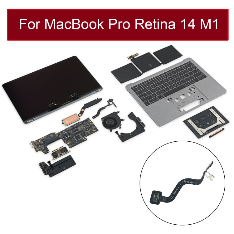 821-03208-A หน้าจอ LCD ฝาครอบเซ็นเซอร์มุมสายสลีปสำหรับ MacBook Pro Retina 14 M1 A2442 EMC3650 2021, A2442