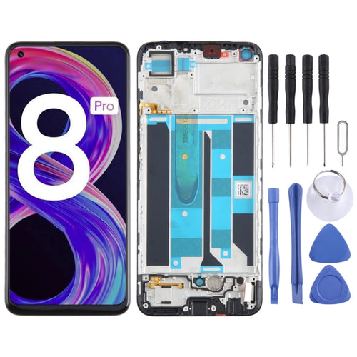 หน้าจอแอลซีดีและชุดประกอบDigitizerพร้อมกรอบสำหรับOPPO Realme 8 Pro, For OPPO Realme 8 Pro