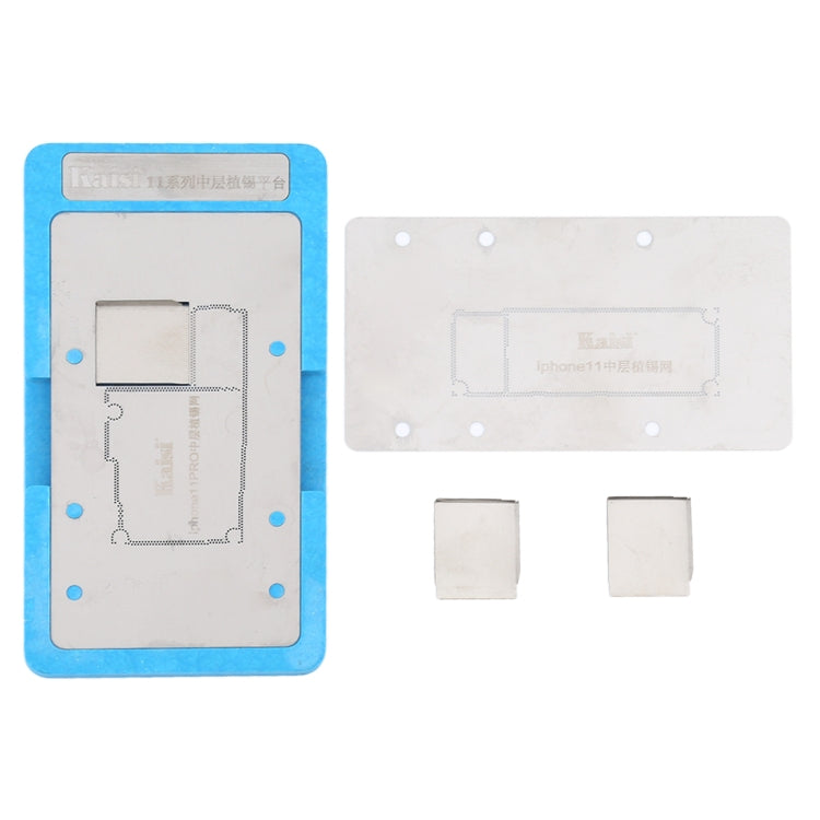 Casey เมนบอร์ดชั้นกลาง Board Baga Rebling Stancil Plant สามแพลตฟอร์มสำหรับ iPhone 11/11 Pro, Kaisi Stencil Plant for iPhone 11 Series