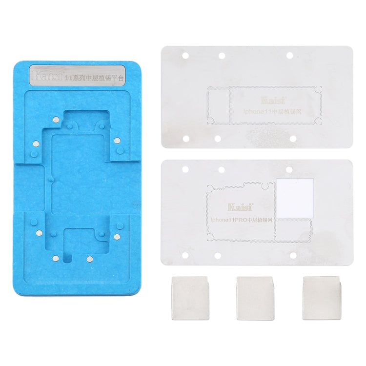 Casey เมนบอร์ดชั้นกลาง Board Baga Rebling Stancil Plant สามแพลตฟอร์มสำหรับ iPhone 11/11 Pro, Kaisi Stencil Plant for iPhone 11 Series
