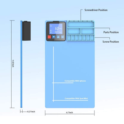 CPB CP300 เครื่องมือซ่อมแผ่นทำความร้อนหน้าจอ LCD ปลั๊ก US, CPB CP300(US Plug)