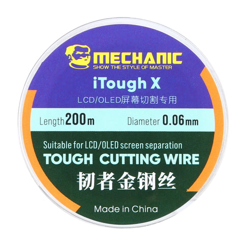 MECHANIC iTough X 200M 0.06MM LCD OLED ลวดตัดหน้าจอ, MECHANIC 0.06MM 200M