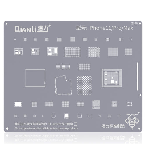 QIANLI QS06 เปลี่ยนลายฉลุ Bumblebee สำหรับ iPhone 11 / 11 Pro / Max, For iPhone 11/11 Pro
