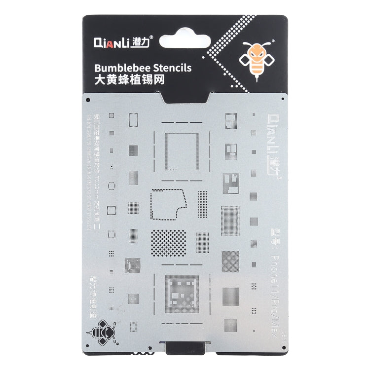 QIANLI QS06 เปลี่ยนลายฉลุ Bumblebee สำหรับ iPhone 11 / 11 Pro / Max, For iPhone 11/11 Pro