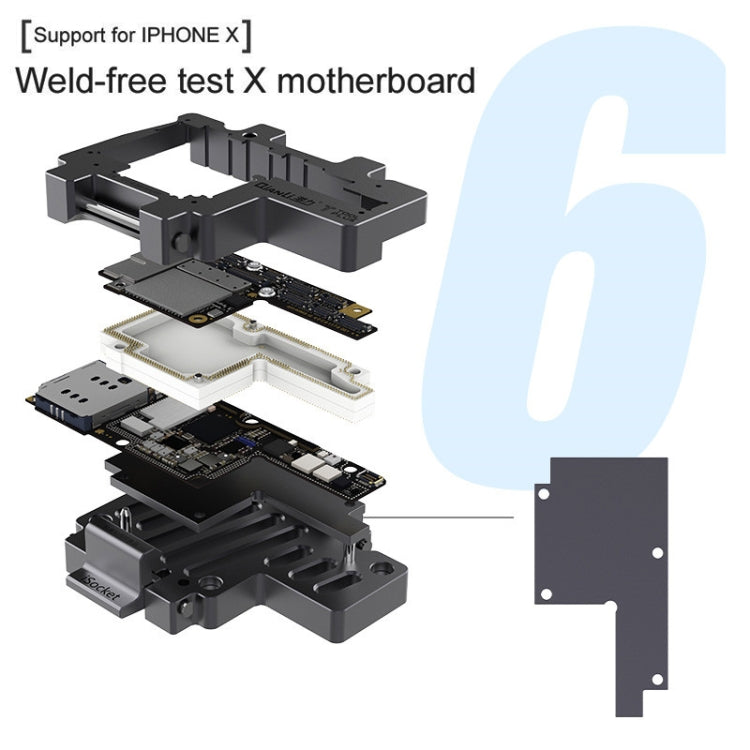Qianli iSocket 3 ใน 1 เมนบอร์ด Layered Test กรอบ Upper ชั้น Logic Board ฟังก์ชั่น Fast Test สำหรับ iPhone X / XS / XS Max, Qianli iSocket For iPhone X / XS / XS Max