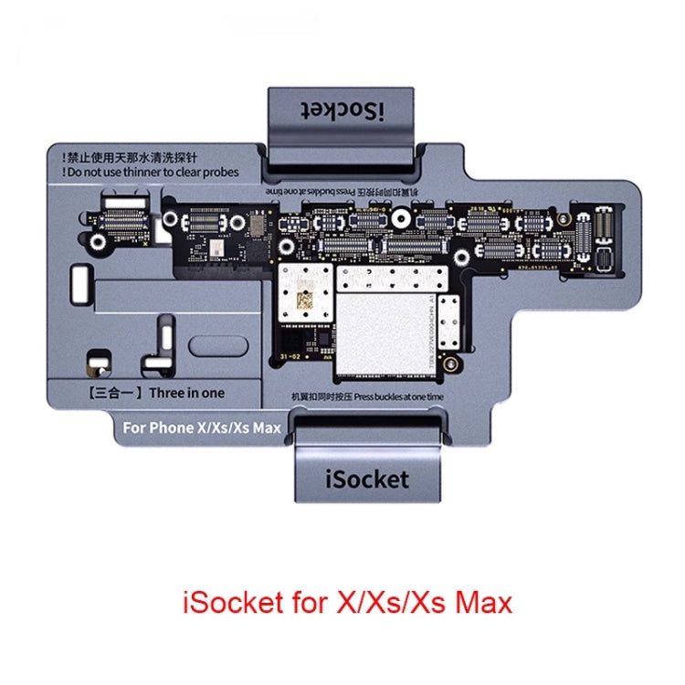 Qianli iSocket 3 ใน 1 เมนบอร์ด Layered Test กรอบ Upper ชั้น Logic Board ฟังก์ชั่น Fast Test สำหรับ iPhone X / XS / XS Max, Qianli iSocket For iPhone X / XS / XS Max