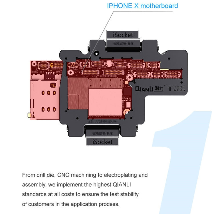 Qianli iSocket 3 ใน 1 เมนบอร์ด Layered Test กรอบ Upper ชั้น Logic Board ฟังก์ชั่น Fast Test สำหรับ iPhone X / XS / XS Max, Qianli iSocket For iPhone X / XS / XS Max