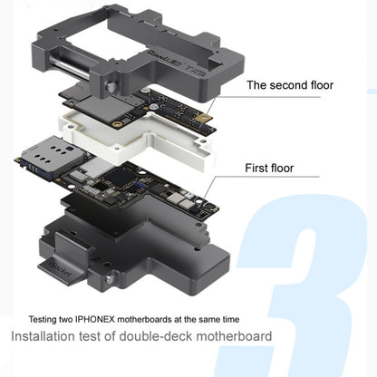 Qianli iSocket 3 ใน 1 เมนบอร์ด Layered Test กรอบ Upper ชั้น Logic Board ฟังก์ชั่น Fast Test สำหรับ iPhone X / XS / XS Max, Qianli iSocket For iPhone X / XS / XS Max