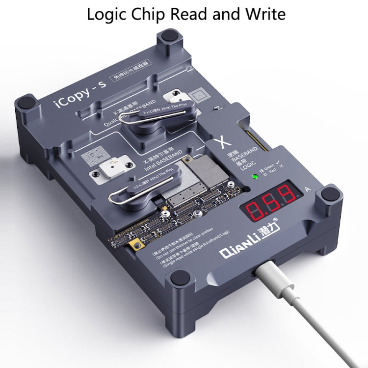 Qianli iCopy-S สองด้านชิป Test Stand 4 IN1 Logic Baseband ชิป EEPROM Non-กำจัดสำหรับ iPhone X / XS / XR / XS MAX, For iPhone X / XS / XR / XS Max