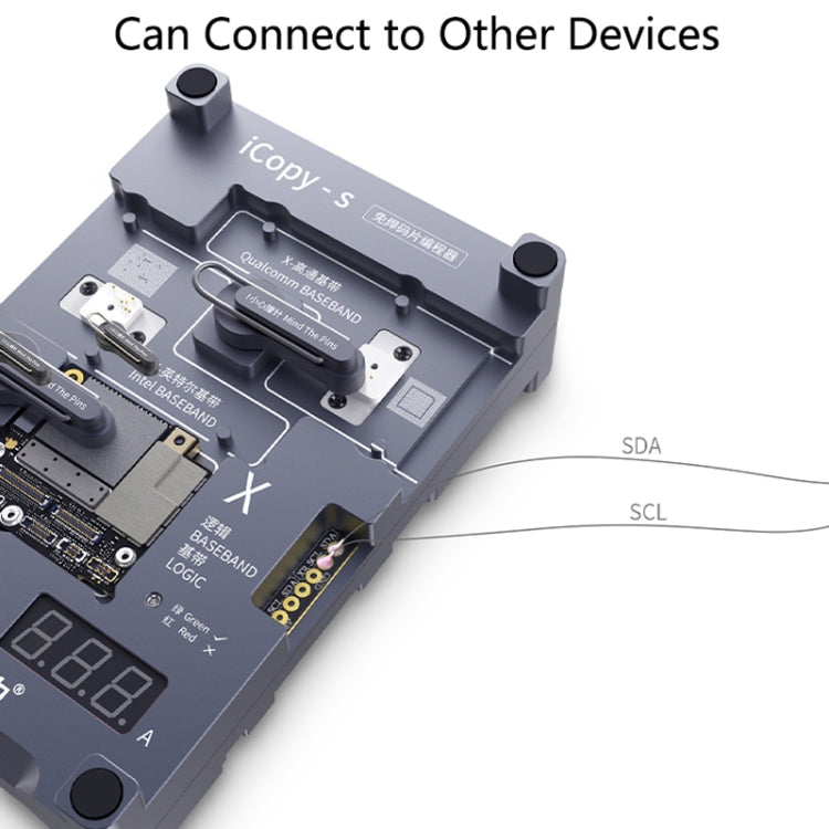 Qianli iCopy-S สองด้านชิป Test Stand 4 IN1 Logic Baseband ชิป EEPROM Non-กำจัดสำหรับ iPhone X / XS / XR / XS MAX, For iPhone X / XS / XR / XS Max