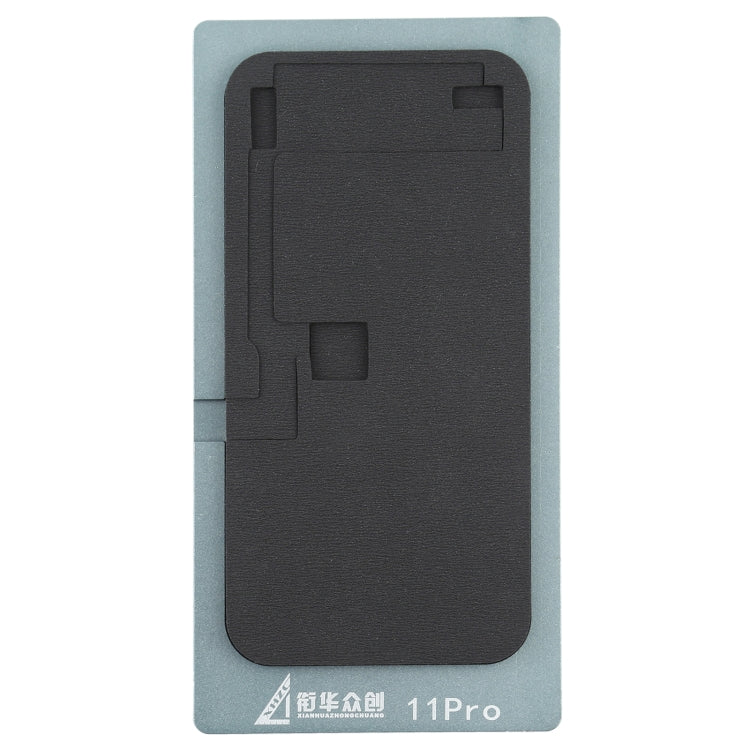 XHZC หน้าจอ LCD ไม่มีการพลิกสายเคเบิล Flex Fit Mat แม่พิมพ์กำจัดกาวสำหรับ iPhone 11 Pro, For iPhone 11 Pro