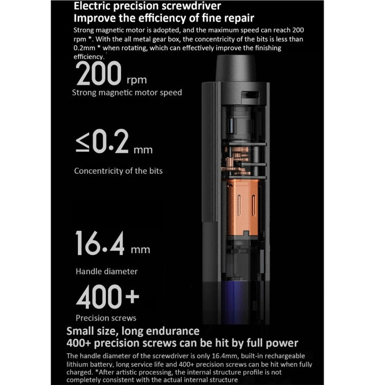 25 in 1 Original Xiaomi Mijia Electric Precision ไขควง ชุด ชาร์จแม่เหล็กอลูมิเนียม เคส, Mijia 25 in 1