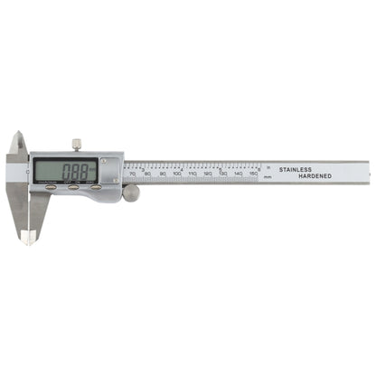 0-150 มม. LCD เครื่องวัดเส้นผ่าศูนย์กลางดิจิตอลอิเล็กทรอนิกส์ดิจิตอล Vernier Caliper, 0-150mm (Silver)