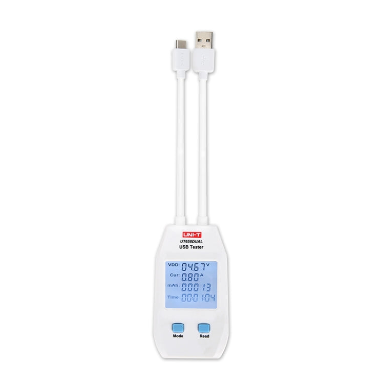 UNI-T USB โวลต์มิเตอร์แอมมิเตอร์เครื่องทดสอบ UT658DUAL, UT658DUAL