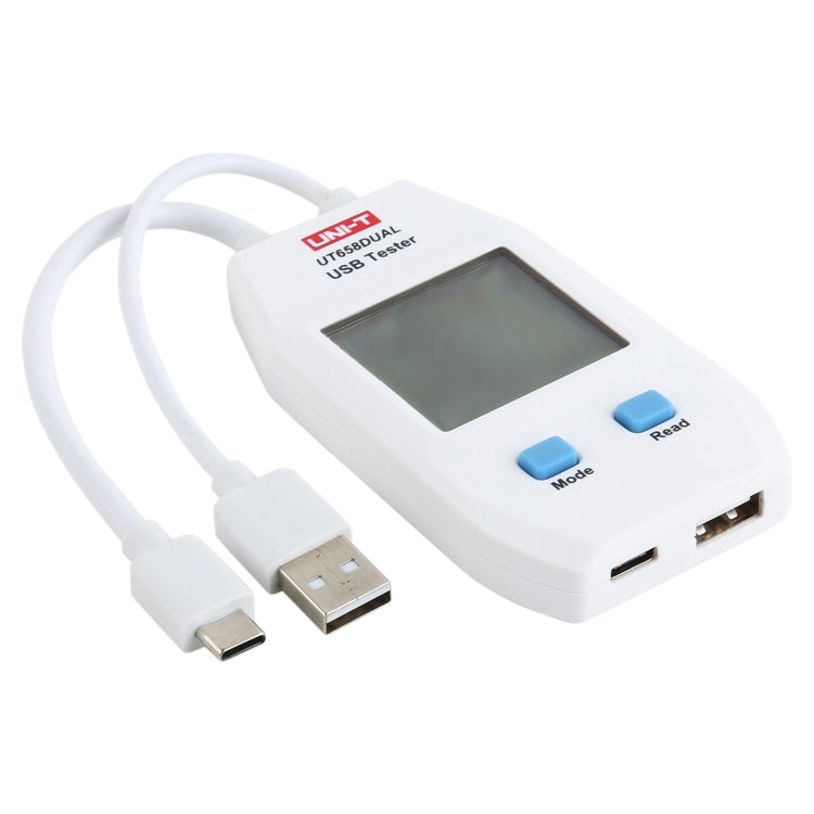 UNI-T USB โวลต์มิเตอร์แอมมิเตอร์เครื่องทดสอบ UT658DUAL, UT658DUAL