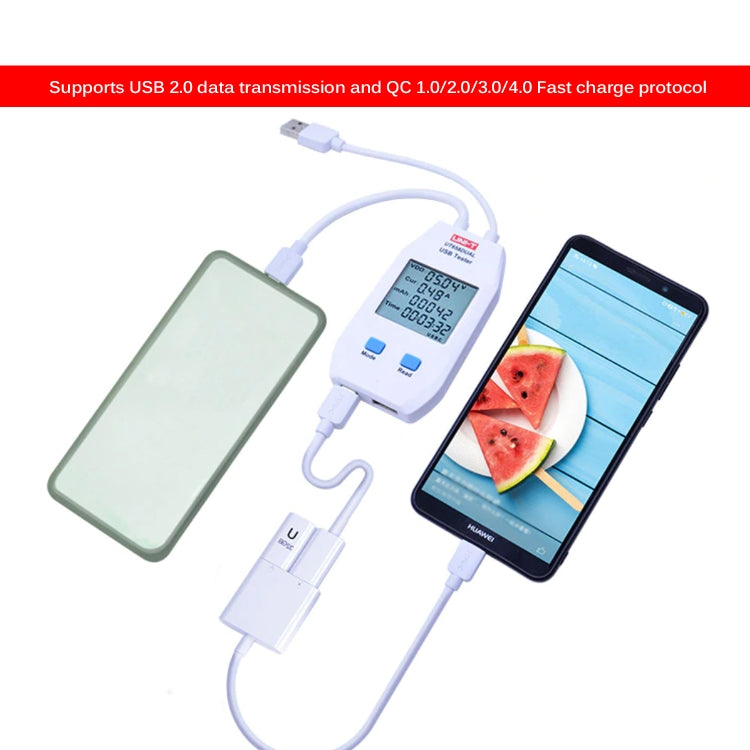 UNI-T USB โวลต์มิเตอร์แอมมิเตอร์เครื่องทดสอบ UT658DUAL, UT658DUAL