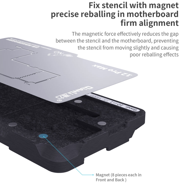 Qianli 10 ใน 1 แพลตฟอร์ม Reballing กรอบกลางสำหรับ iPhone X / XS / XS Max / 11 / 11 Pro / 11 Pro Max / 12 / 12 Pro / 12 mini / 12 Pro Max, For iPhone X-12 Pro Max