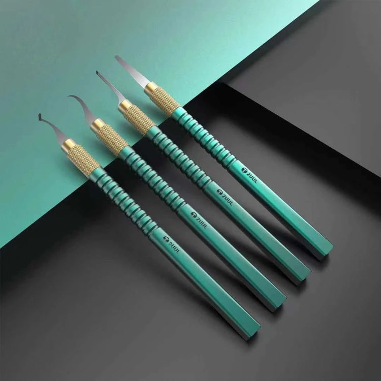 2UUL 5 in 1 PCB ทำความสะอาดเมนบอร์ดมัลติฟังก์ชั่น BGA ชิปกาวทำความสะอาดขูด Pry Knife, 2UUL 5 in 1