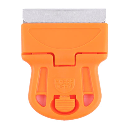 กาวกำจัดไม้กวาดหุ้มยางสติ๊กเกอร์ทำความสะอาดด้ามพลาสติกมีดโกน, Mini Glue Remover Squeegee (Orange), Mini Glue Remover Squeegee(Yellow)