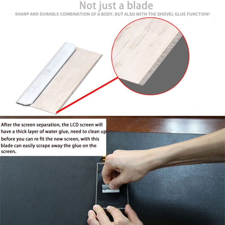กาวกำจัดไม้กวาดหุ้มยางสติ๊กเกอร์ทำความสะอาดด้ามพลาสติกมีดโกน, Mini Glue Remover Squeegee (Orange), Mini Glue Remover Squeegee(Yellow)