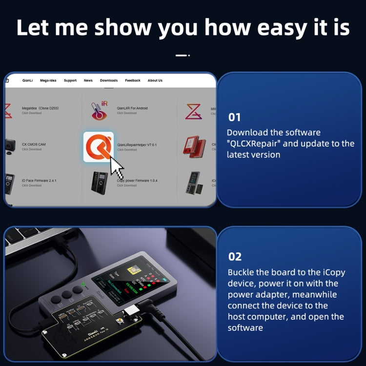 QianLi iCopy Plus Specialized Face ID Recovery และ Activation Board สำหรับ iPhone X ถึง 14 Series, ID Recovery Activation Module