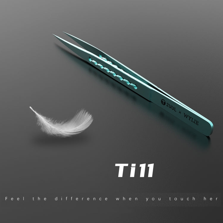 2UUL & WYLIE Ti11 แหนบปลายตรงโลหะผสมไทเทเนียม, Ti11