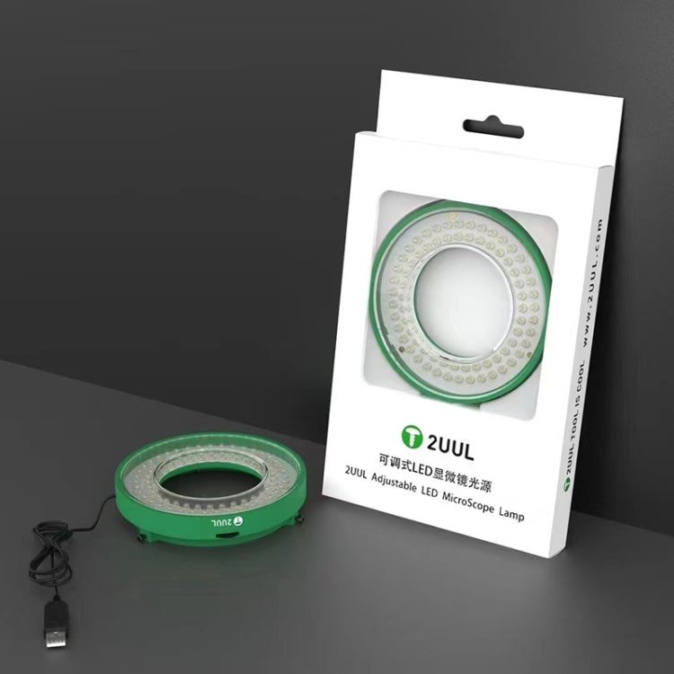 2UUL ปรับกล้องจุลทรรศน์ LED แหวนโคมไฟ 5V แหล่งจ่ายไฟ USB, 62mm