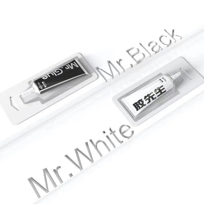 2UUL Mr Glue 25ml กาวที่แข็งแกร่งสำหรับการซ่อมแซม, Glue Black, Glue White