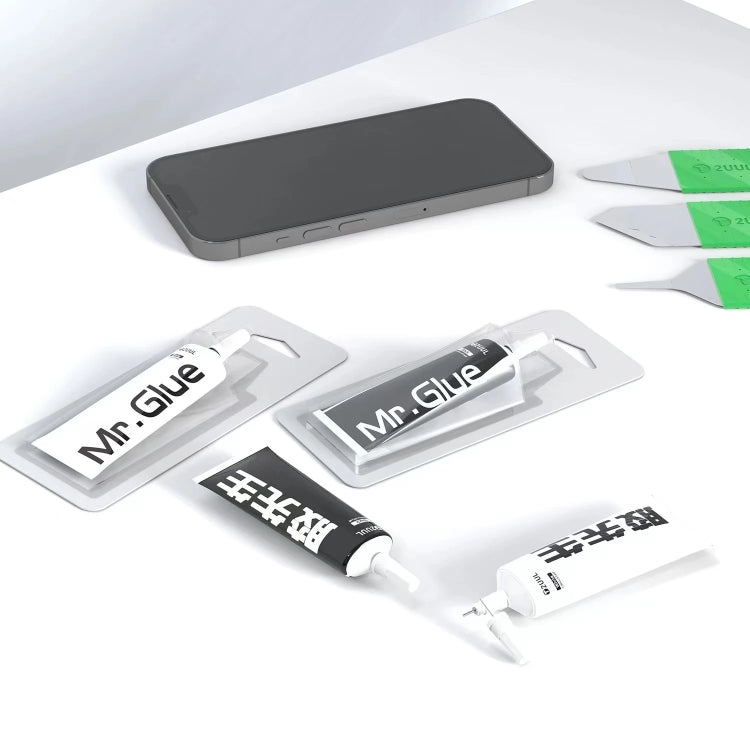2UUL Mr Glue 25ml กาวที่แข็งแกร่งสำหรับการซ่อมแซม, Glue Black, Glue White