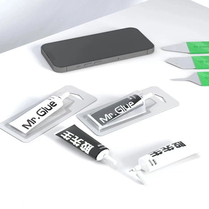 2UUL Mr Glue 25ml กาวที่แข็งแกร่งสำหรับการซ่อมแซม, Glue Black, Glue White