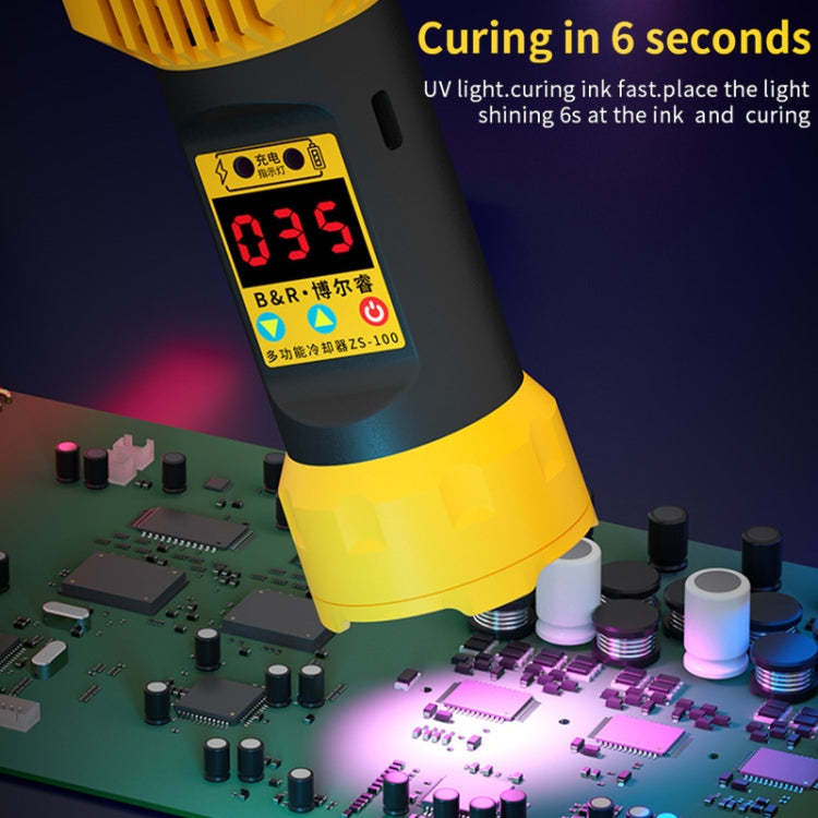 B&R ZS-100 2 in 1 UV Curing Lamp + เครื่องมือซ่อมแซมพัดลมคูลเลอร์, ZS-100