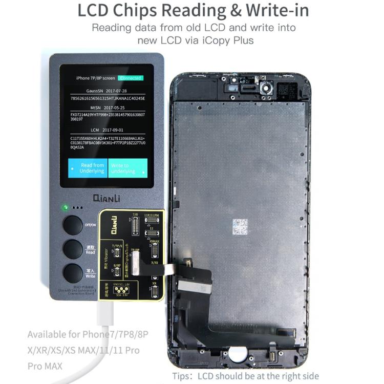 สำหรับ iPhone 6 - 14 Pro Max 5 in 1 Qianli iCopy Plus 2.2 Repair Detection Programmer Set, Plug: US, 5 in 1