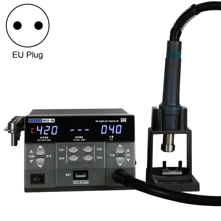 SUGON 8620-DX 1200W ปืนลมร้อนแบบตรงและเกลียว ปลั๊ก AU, SUGON 8620-DX, EU Plug, SUGON 8620-DX, US Plug