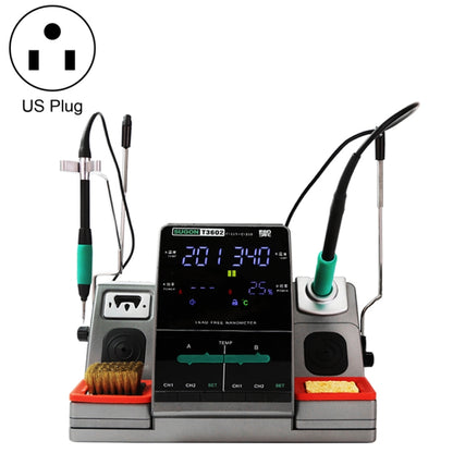 SUGON T3602 110V 240W Dual Station Nano Electric การประสาน สถานีพร้อมที่จับคู่, ปลั๊ก US, T3602, US Plug