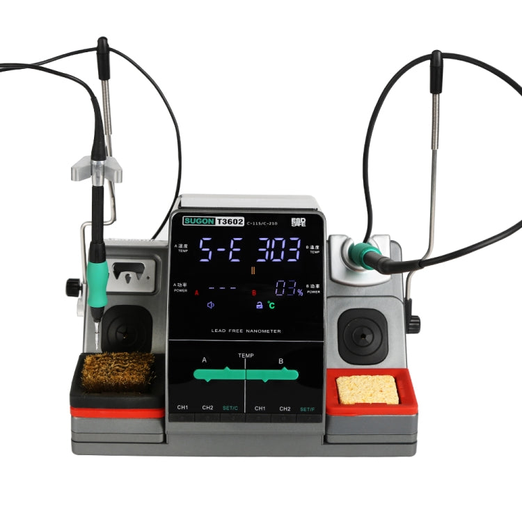 SUGON T3602 110V 240W Dual Station Nano Electric การประสาน สถานีพร้อมที่จับคู่, ปลั๊ก US, T3602, US Plug