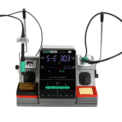 SUGON T3602 110V 240W Dual Station Nano Electric การประสาน สถานีพร้อมที่จับคู่, ปลั๊ก US, T3602, US Plug