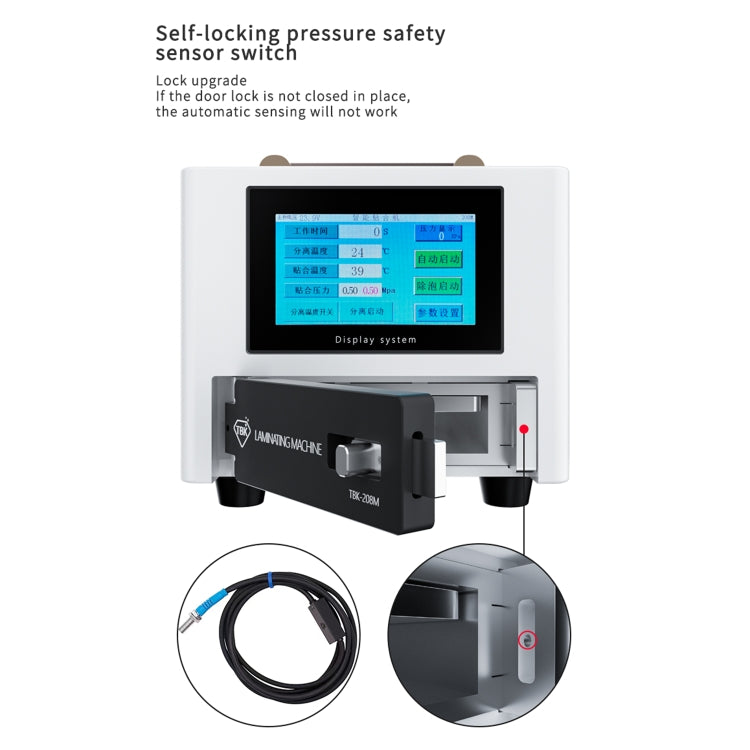 TBK 208M เครื่องเคลือบสูญญากาศหน้าจอ LCD ขนาดเล็ก 3 ใน 1 ปลั๊กสหราชอาณาจักร, TBK 208M (US Plug), TBK 208M (EU Plug)