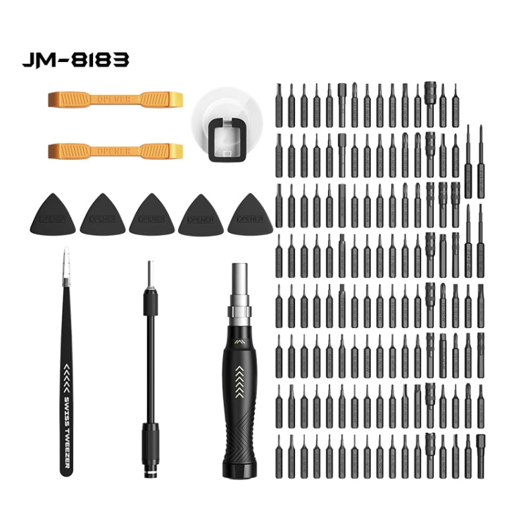 JAKEMY JM-8183 145 in 1 ชุดไขควงเครื่องมืออเนกประสงค์แบบแมนนวล, JM-8183