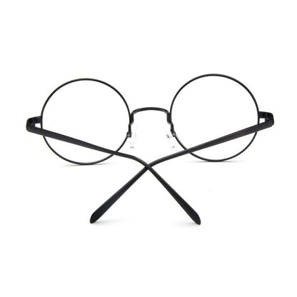 แว่นตากรอบกลม Small Fresh, Bronze, Gun gray, Round-Framed Glasses, Golden, Silver